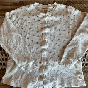 Vintage Victoria’s Secret Country Floral Waffle Knit Cardigan Small